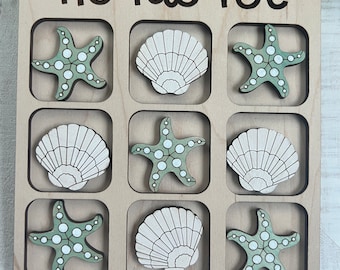 Seashell Tic Tac Toe Board
