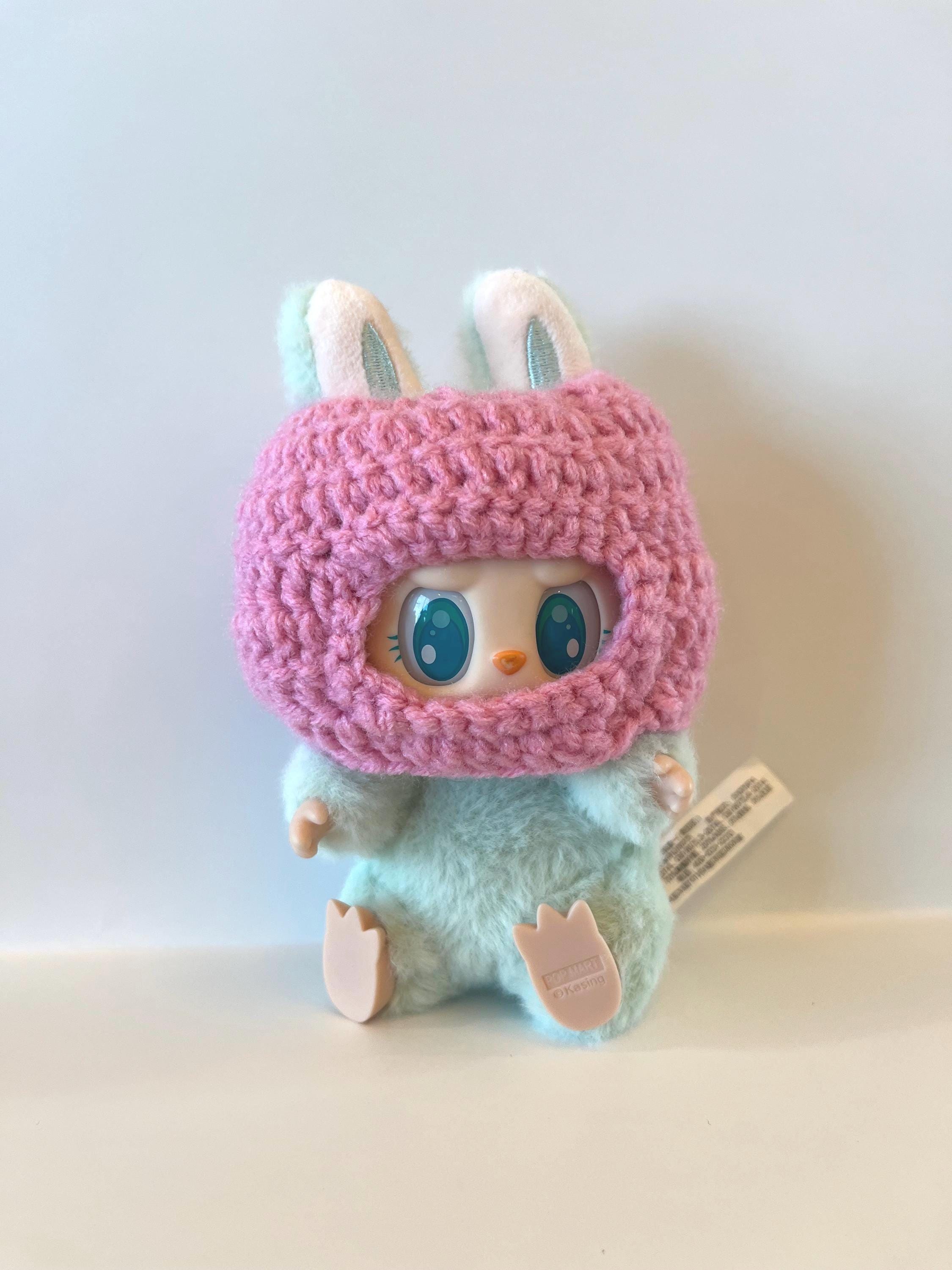 Custom Labubu Crochet Ski Mask • Personalized Embroidered Initials