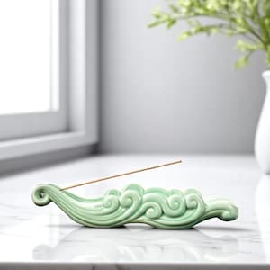 Cloud Backflow Incense Burner | Ceramic Incense Holder | Incense Sticks Compatible Meditation Gift | Mindfulness Decor | Incense