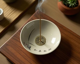 Creative Ceramic Line Incense Burner | Agarwood Sandalwood Tray | Zen Tea Room Decor | Incense Path Holder | Meditation Gift