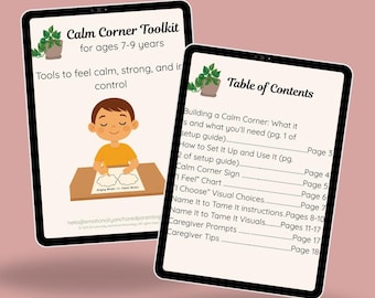 Kit de herramientas para el Rincón de la Calma: Regulación emocional para niños de 7 a 9 años (PDF imprimible)