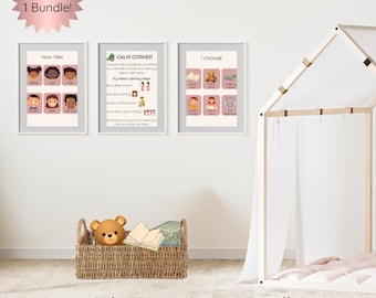 Calm Down Corner Bundle (PDFs)Kids Emotions Regulation Printables