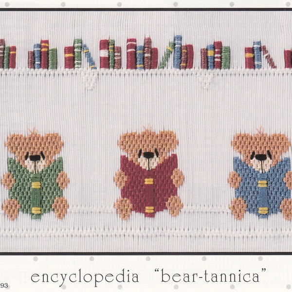 Little Memories smocking plate "encyclopedia "bear-tannica"