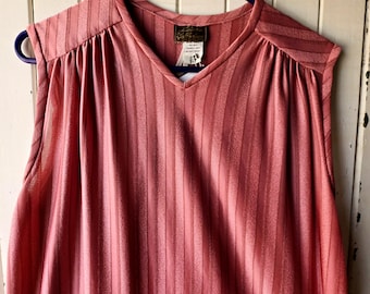 Vintage 1980s shift dress; dusty pink.