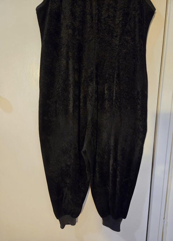 Vintage 1980s black velvet one-piece jumpsuit. Vi… - image 6