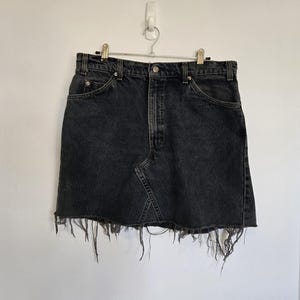 Vintage 1980s Levi&#39;s high-waist cut-off skirt. Vintage Clothing by VintageTwists.