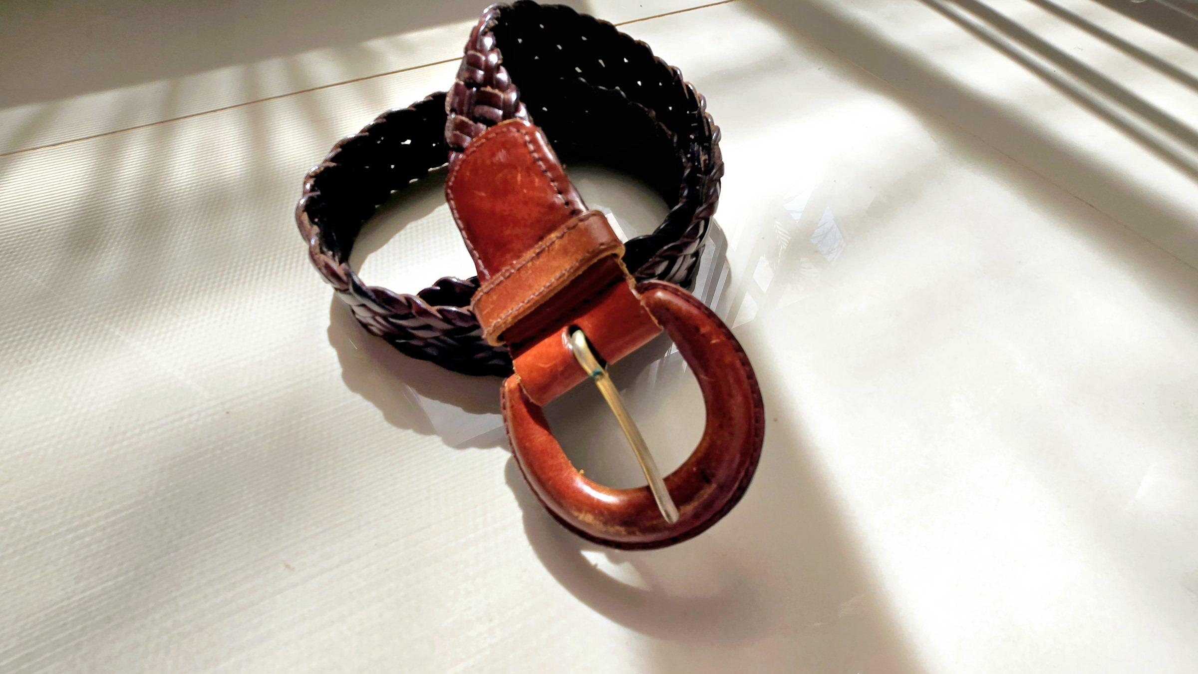 Vintage 80s Esprit wide red canvas belt‎ 80s Dark Red Suede Leather Wide Waist Belt | Wide Red  main image 4