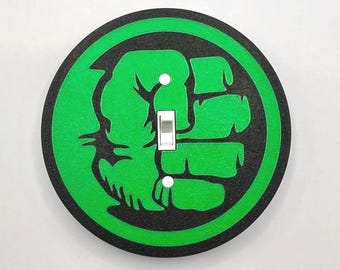 Hulk Logo Light Switch Cover - Wall Plate, Superhero Room Decor, Kids Bedroom Decor
