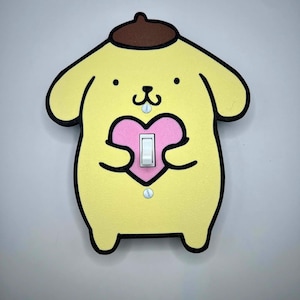 Pompompurin Lichtschalter - Bezauberndes Kawaii Raumdekor, 3D Gedruckt