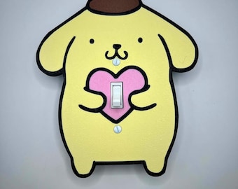 Osłona na włącznik światła z motywem pomponpurrin – urocza dekoracja pokoju w stylu kawaii, drukowana w 3D