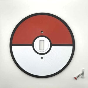 Pokè ball Light Switch Cover - Wall Plate, Gamer Room Decor, Kids Bedroom Decor, Great ball, Dream ball