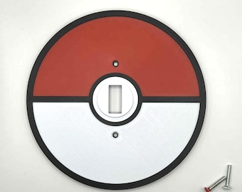 Poké Ball Light Switch Cover: Gamer Room Decor