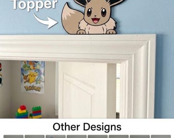 Eevee & Eeveelutions Pokemon Door / Frame Topper – Room Wall Art |  Nerdy Room Decor
