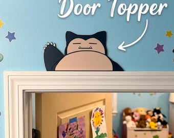 Snorlax Pokemon Door & Frame Topper – Room Wall Art | Kids / Toy Room Decor
