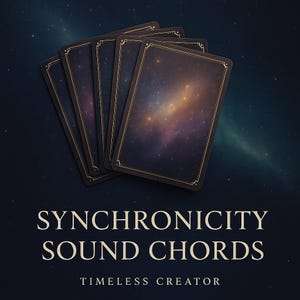 Tarjetas electrónicas de acordes de sonido de sincronicidad, números de ángeles, protección celestial, manifestación, descarga digital de Timeless Creator