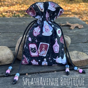 Tarot Card, Oracle Deck, or Dice Drawstring Pouch