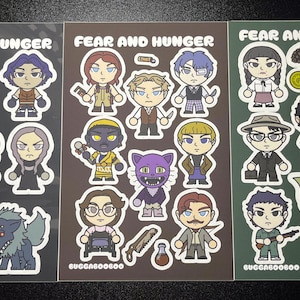 Fear and Hunger 1 & 2 Sticker Sheets