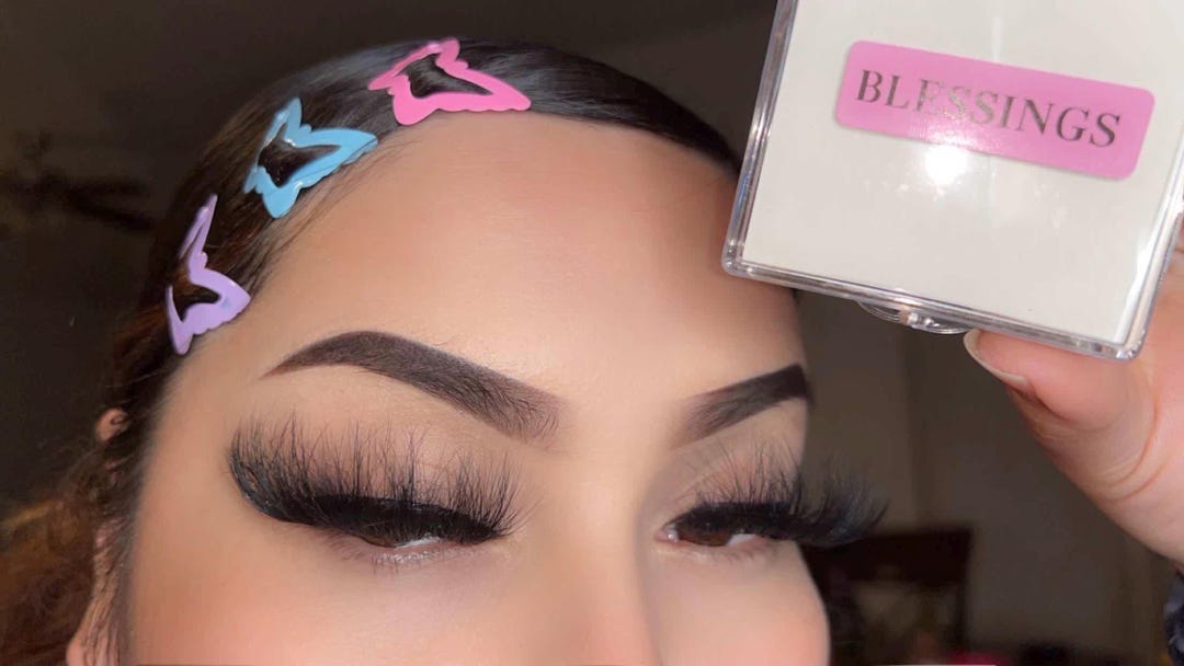 Blessings - Wispy Faux Mink Strip Lashes, Mega Volume, Reusable 25mm - Etsy