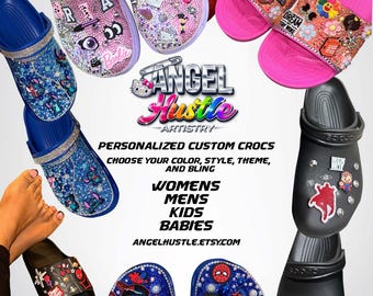 Custom Crocs | Personalized Crocs | Choose Color, Style, Theme, & Bling | Womens, Mens, Kids, Babies