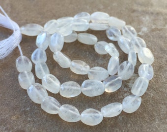 4x6 mm approx size Natural Rainbow Moonstone Drops Smooth Beads 14 inch strand 1 strand