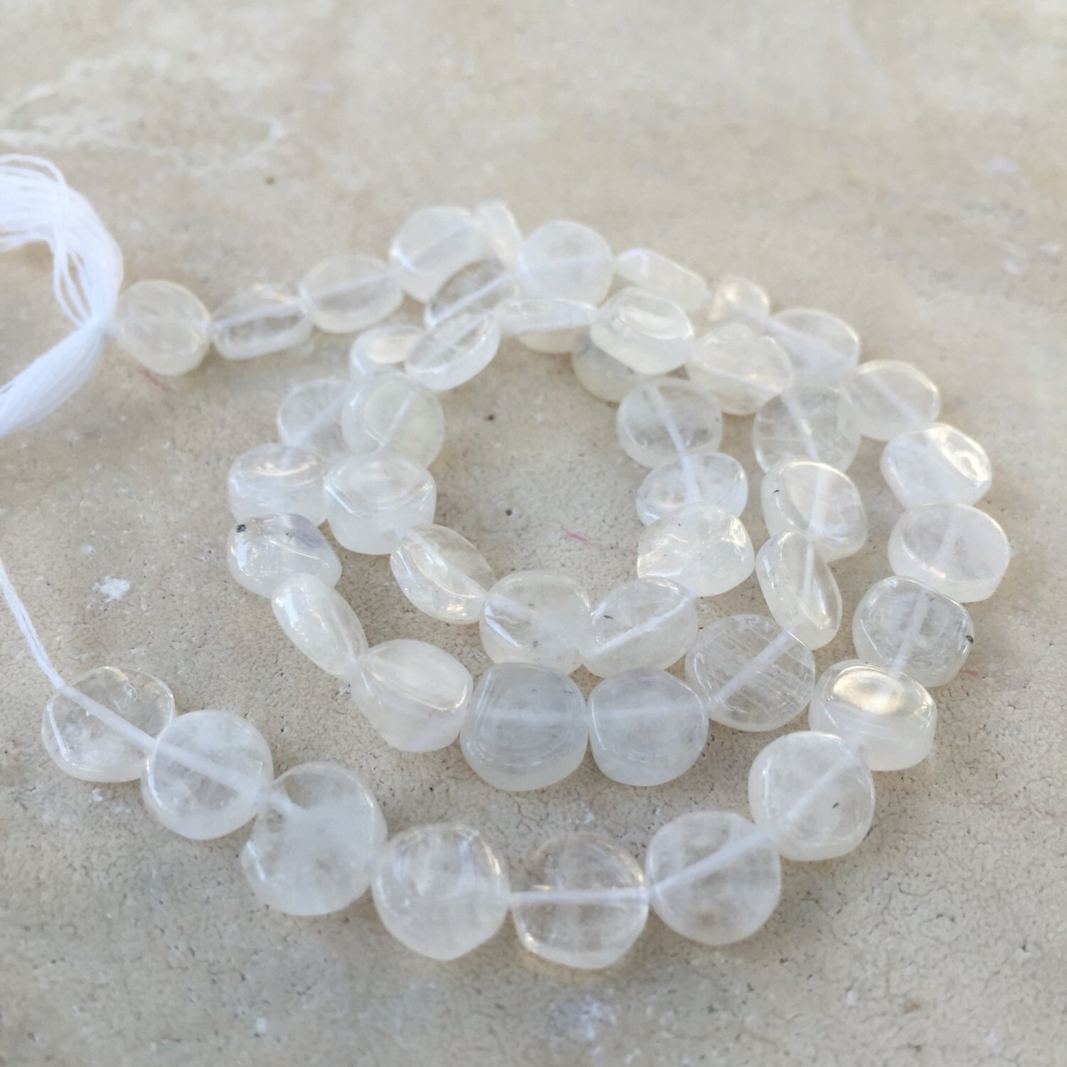 Moonstone Coin Beads Rainbow Moonstone Coin Beads 13 inch Etsy