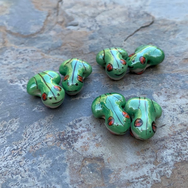 Glass Frog Bead Etsy