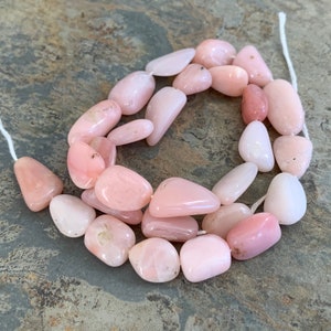 Pink Opal Nugget Beads, 9 to 20mm approx, 15 inch strand