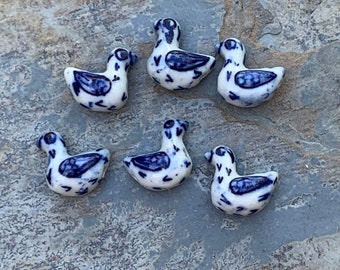 Chinoiserie Duck Beads, 16 x 17 x 10mm, 6 beads per package