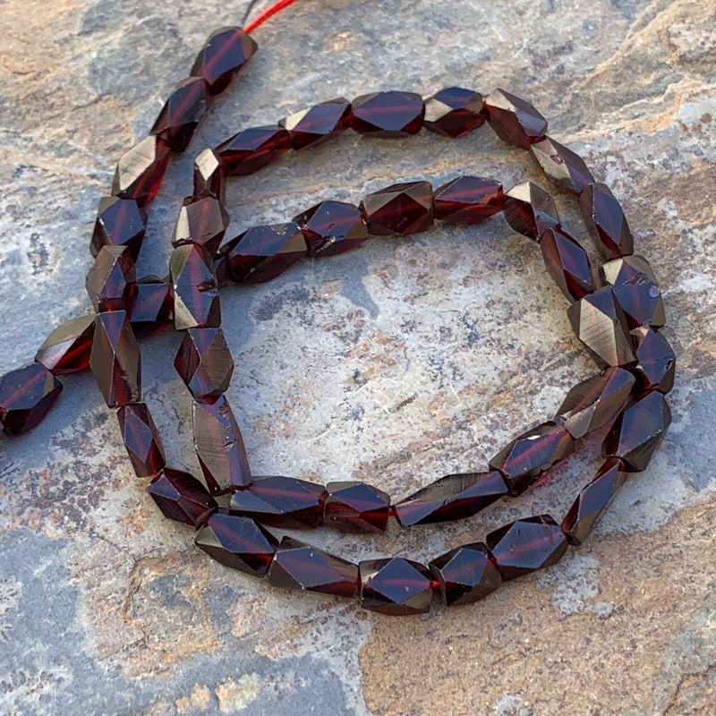 Faceted Garnet Etsy