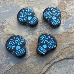 Sugar Skull Beads, Large Skull Beads, 20 X 16mm