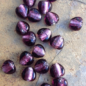 Purple Heart Beads, 12mm, 20 beads per package