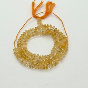 Citrine Rondelles, 13 inch strand, 5mm