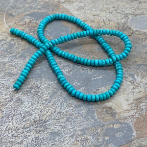 Turquoise Rondelles, 4 x 2mm, 15.5 inch strand