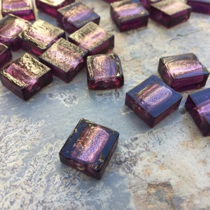 Square Purple Beads, 12mm, 20 beads per package image 5