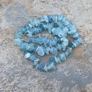 Aquamarijnkralen, streng van 8 mm, 16 inch