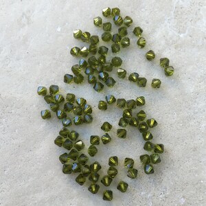 Crystal Bicone Olivine (228) Beads, 4mm, 5301