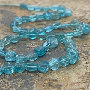 Apatite Coin Beads, 6mm, 13.5 inch strand