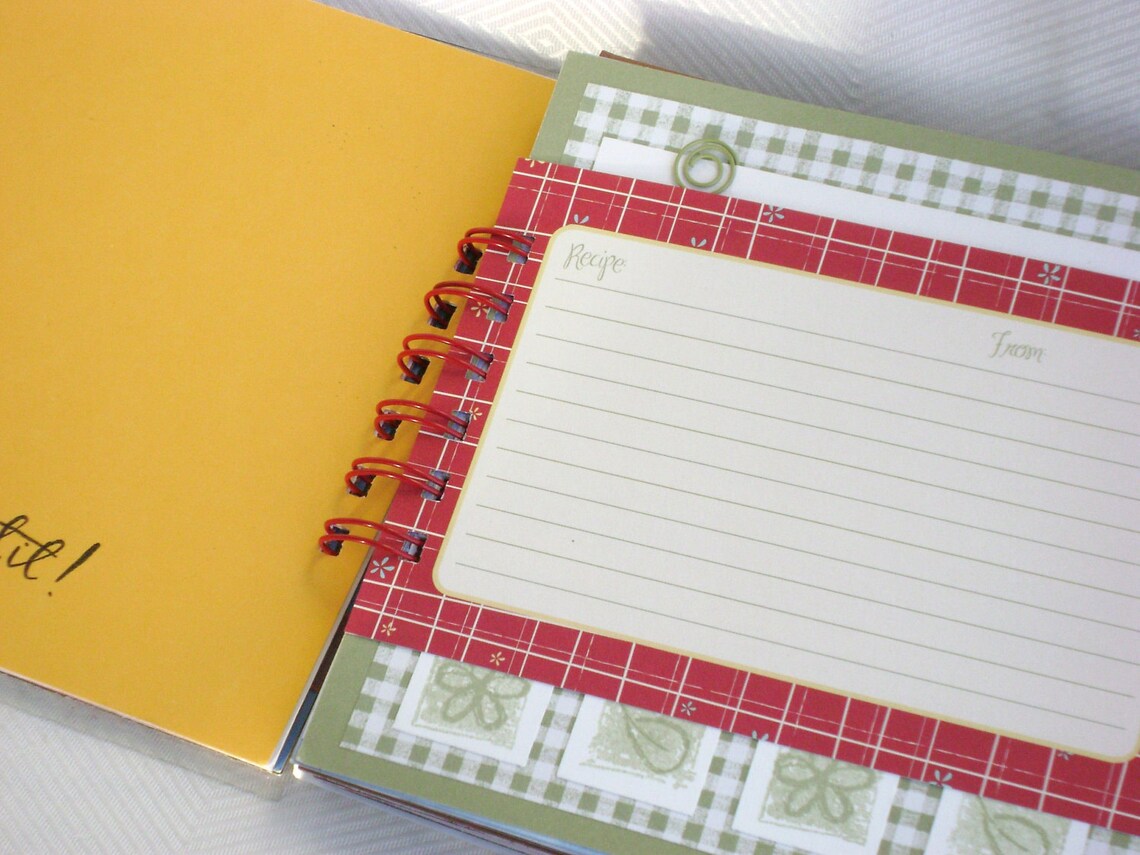 6x6 cookbook mini album recipe book scrapbook kitchen Etsy