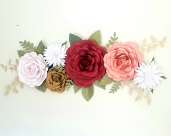 paper flower wall decor hanging garland nursery wedding backdrop