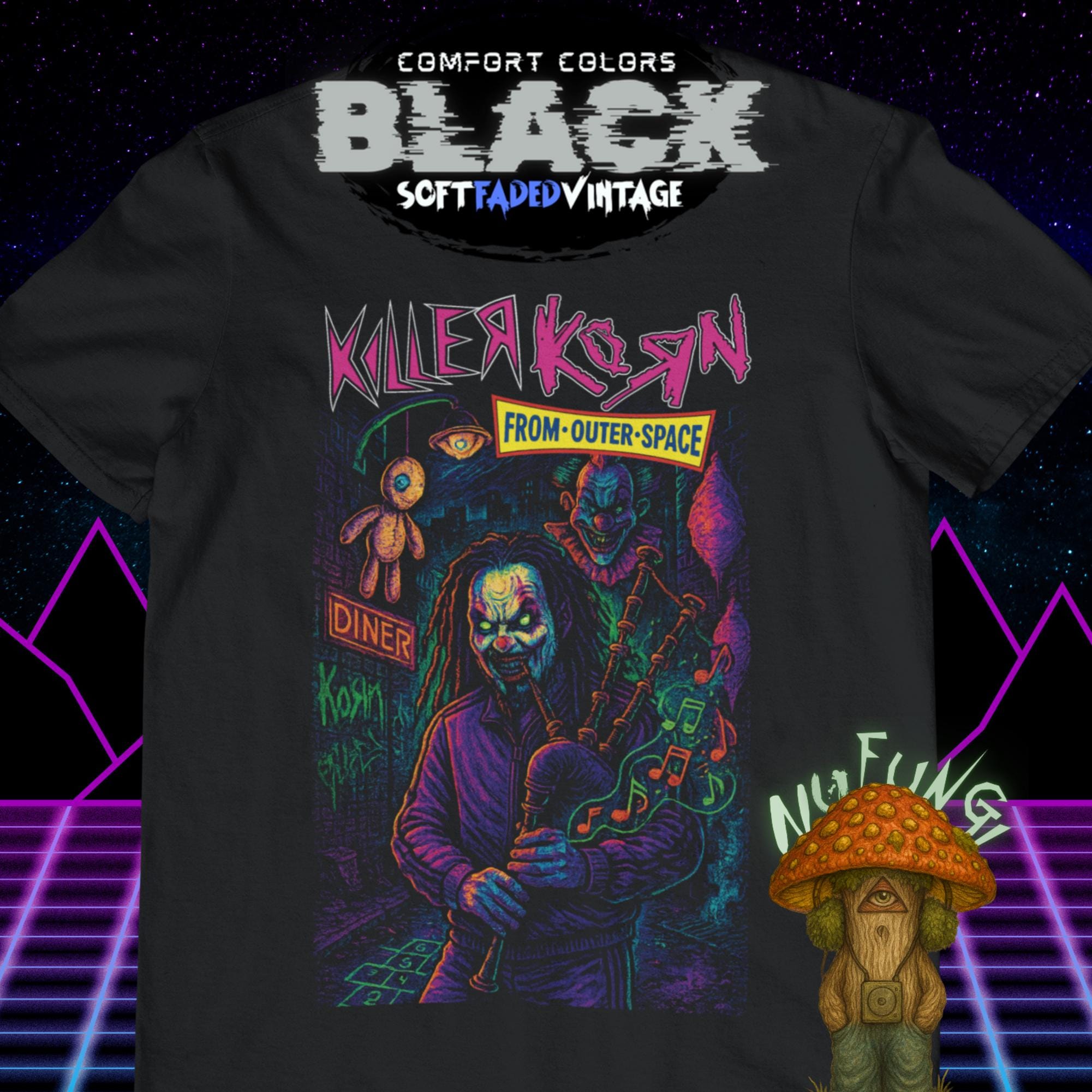Killer Klowns From Outer Space Funny Clown Men Space Funny Gifts Mens Back Print T-shirt | DE