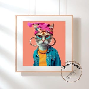Cat Print- Girl France 1-Limited Edition of 25