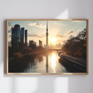 Tokyo Skytree, Tokyo Wall Art, Tokyo Travel Art, Japan Poster, Japanese art, Architecture Poster, Tokyo Print, Japan Travel Art Office Decor