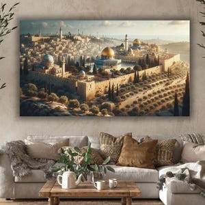 Al Aqsa Mosque Canvas Print: Jerusalem Islamic Wall Art