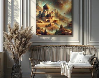 Jerusalem Wall Decor: Eid Gift, Jerusalem Canvas Print, Jerusalem Wall Art