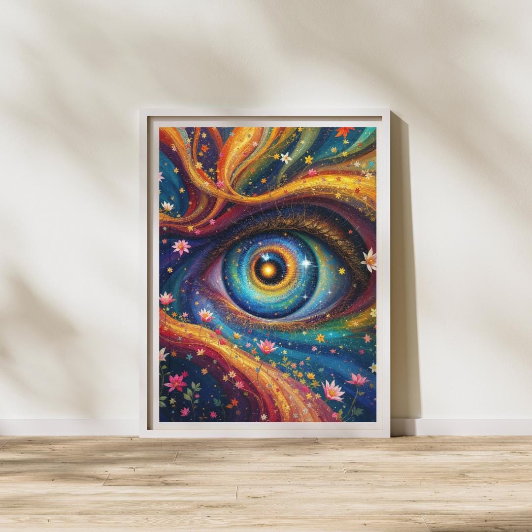 Eye Wall Art: Psychedelic Print, Eclectic Wall Decor, Surreal Wall Art ...