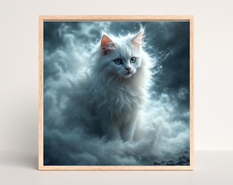 Ragdoll Cat Wall Art, White Cat Wall Art, Persian Cat Wall Art, Cat Art Print, Cat Print, Cat Portrait, Cat Themed Gifts, Cat Memorial Gift
