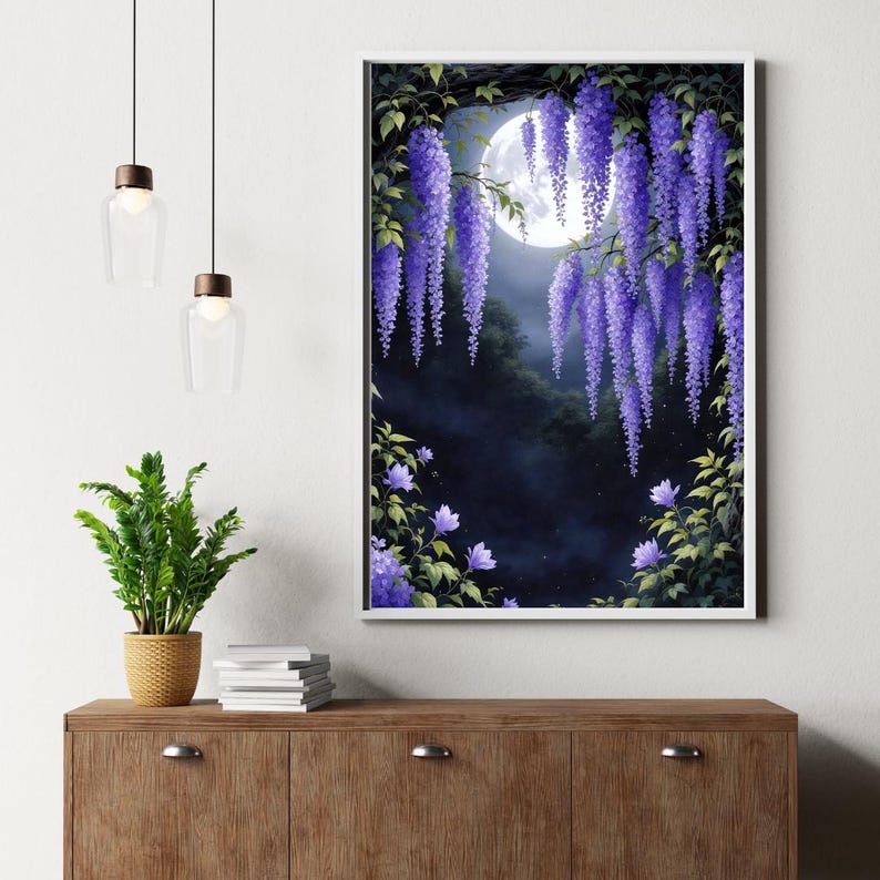 Wisteria Wisteria Art Purple Floral Wall Art Wisteria Wall Art 