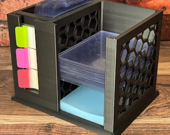 Hexagonal TCG Rip Station, Trading Card Sleeve Holder, Card Savers, Top Loader, Penny Sleeves Pull Tab, Card Submission Prep, Card Grading