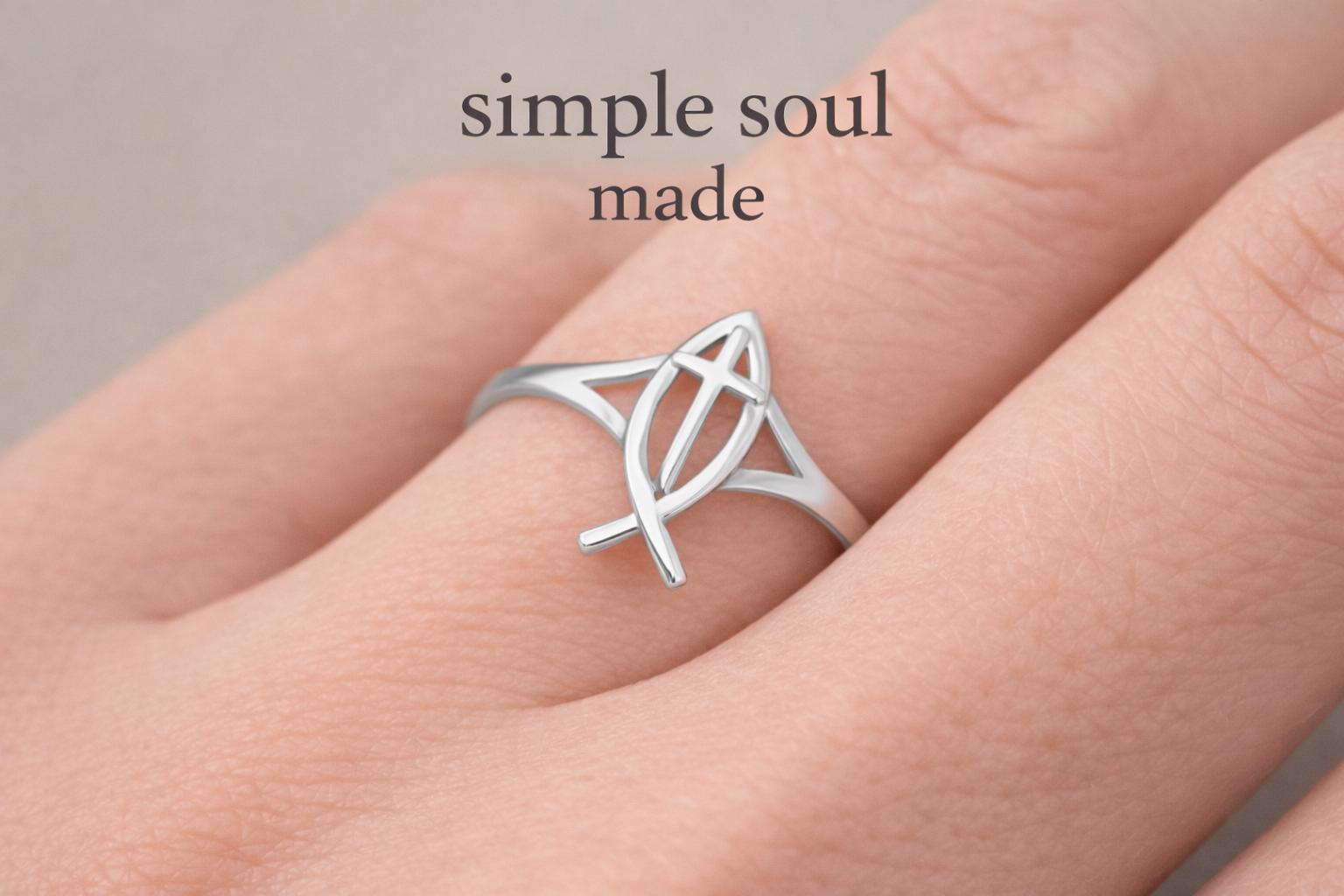 Handgemachte Sterling Silber Triquetra Triquetra Knoten Ring - Unisex Keltischer Schmuck