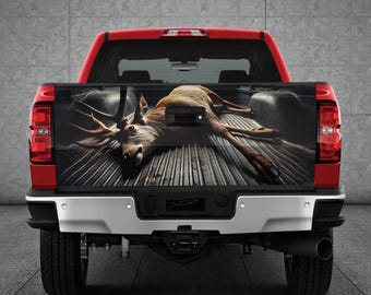 Adesivo para caçamba de carro com tema de caça ao veado, adesivo para caçamba com veado macho, adesivo para carro de caçador de veados, adesivo religioso para caminhonete, presentes para amantes da caça